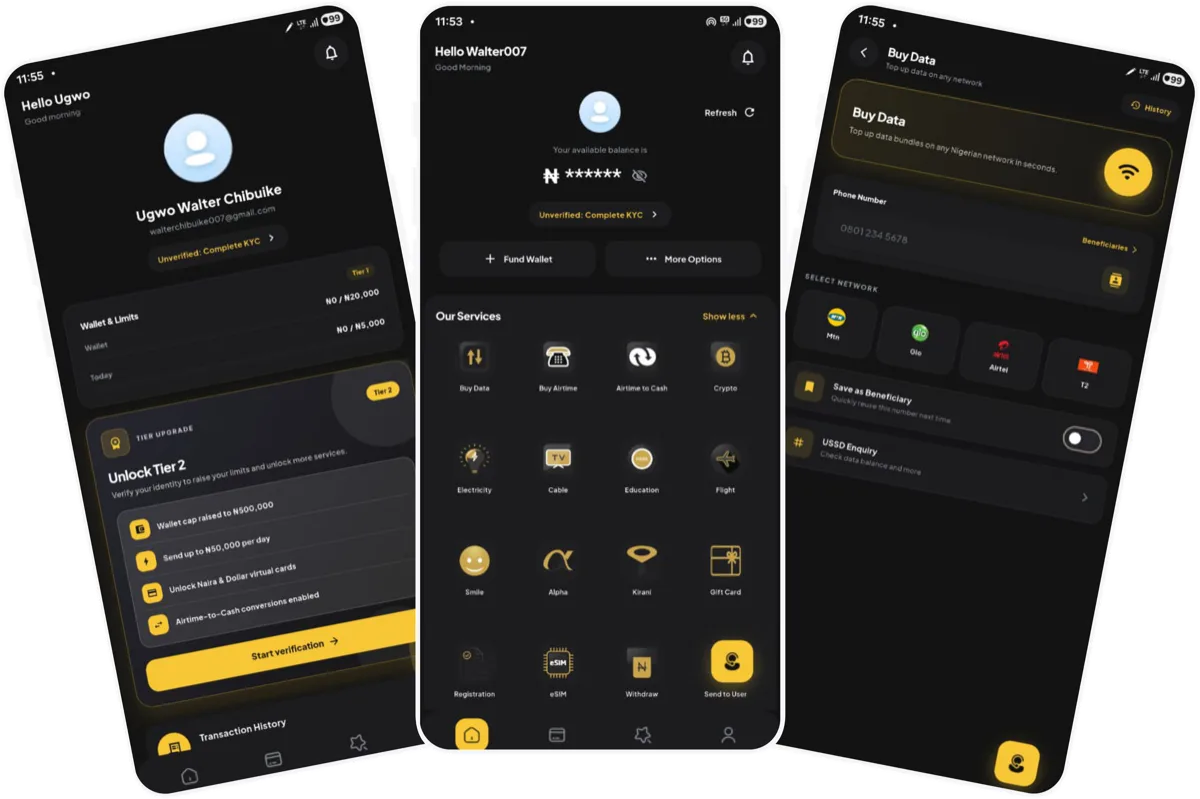 VTU Platform Dashboard